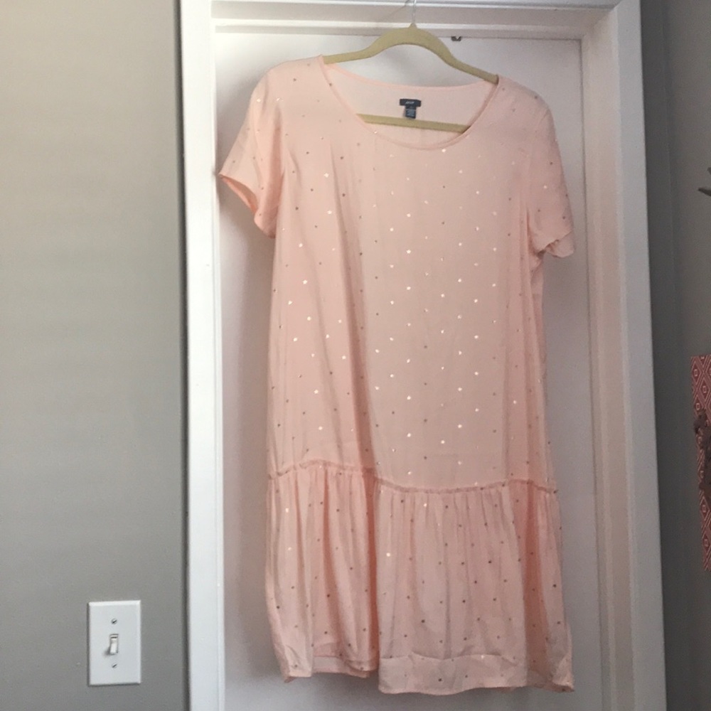 Aerie pink dress with gold stars